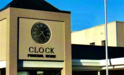 Clock funeral home - Feb 12, 2024 · CLOCK FUNERAL HOME. We are honored to help you through this difficult time. At Clock's, we know that many families have a challenging time when a loved one passes away. There are numerous decisions that will need to be made in a short period of time. It can be overwhelming. Rest assured that our role is to guide you through this …